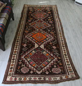 オールドカーペット・トルコ絨毯/エルズルム331×137cmヨルルック・細長いランナーサイズ