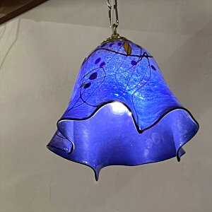 �x�l�`�A�� �K���X�V�F�[�h Venetian Glass Shade fazzoletto Blue ��_����