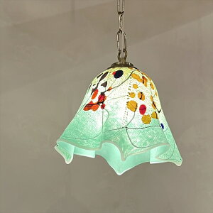 �x�l�`�A�� �K���X�V�F�[�h Venetian Glass Shade fazzoletto Verde ��_����