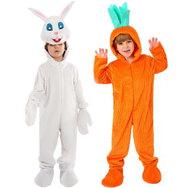 ハロウィン キッズ 子供 衣装 兎 うさぎ コスプレ 子供用 仮装 ウサギ匹 にんじん コスプレ衣装 着ぐるみ 復活祭 コスチューム 余興 動物 宴会なりきり 学園祭 演劇 演出 クリスマス イベント パーティー 舞台服 発表会 文化祭 学園祭 新年会 演出服
