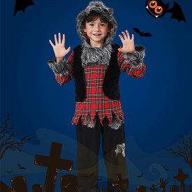 ハロウィン キッズ 子供 衣装 獣人 狼男 人狼に変身 コスプレ 子供用 仮装 恐竜 龍騎士 着ぐるみ コスプレ衣装 復活祭 コスチューム 余興 宴会なりきり 学園祭 演劇 演出 クリスマス イベント パーティー 舞台服 発表会 文化祭 学園祭 新年会 演出服