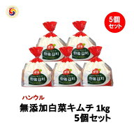【無添加 白菜キムチ 1kg×5個】乳酸菌を味わう辛口熟成用 保存食 発酵食品 韓国産 ハンウル 韓国食品 韓…