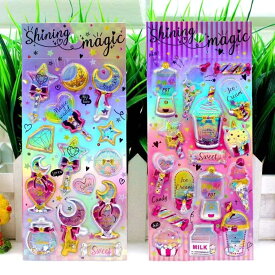 当日発送！【超可愛い・最新デザイン】ドロップシール キラキラ 3D 立体シール ぷっくりシール ぷくぷくシール 3D 立体 平成レトロ ドロップ ぷっくり つやつや キラキラ かわいい 女の子 平成女子 シール帳 ドロップ シール交換 ボンボン