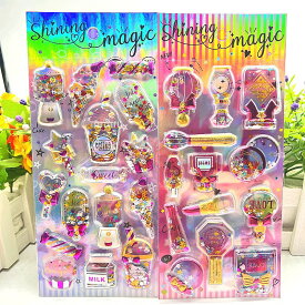 【超可愛い・最新デザイン】2/4/8/12枚セット ドロップシール キラキラ 3D 立体シール ぷっくりシール ぷくぷくシール 3D 立体 平成レトロ ドロップ ぷっくり つやつや キラキラ かわいい 女の子 平成女子 シール帳 ドロップ シール交換 ボンボン
