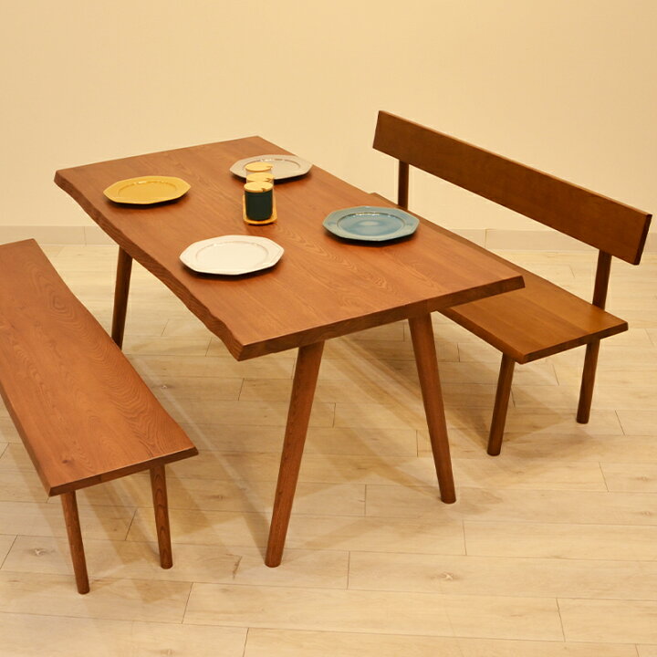 楽天市場】【KIMIHOME】ELM LIVING EDGE BENCH 楡無垢材一枚板ベンチ 