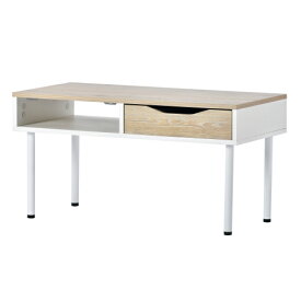 簡易テーブル ローテーブル センターテーブル リビングテーブル カフェテーブル ソファテーブル 引き出し1つ付き 組み立て簡単