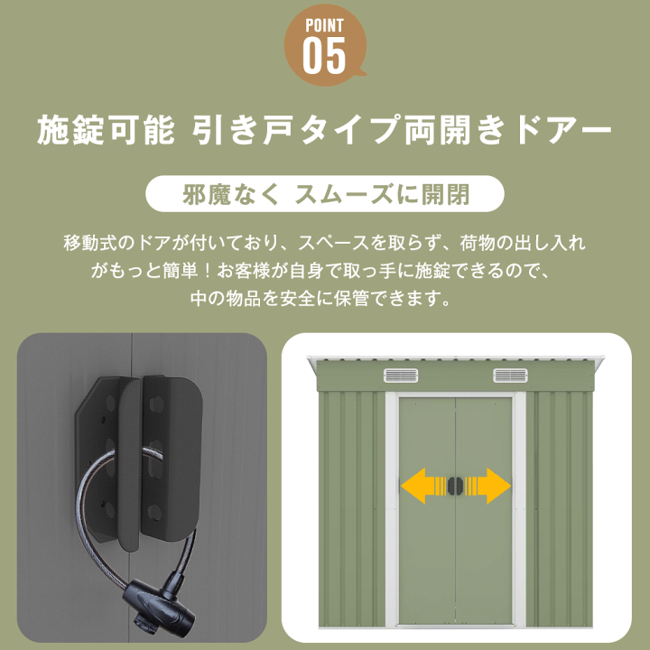 楽天市場】【 グレー】物置 屋外 大型 倉庫 大型物置 戸外収納庫