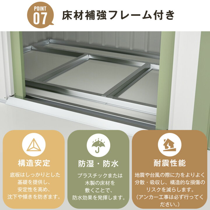 楽天市場】【 グレー】物置 屋外 大型 倉庫 大型物置 戸外収納庫 物置  