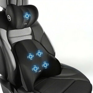 マッサージクッション 車用 シートクッション 電動 マッサージ 腰痛クッション 姿勢矯正 骨盤クッション ネックパッド 背もたれ ヘッドレスト 低反発クッション 車 腰クッション 運転クッ