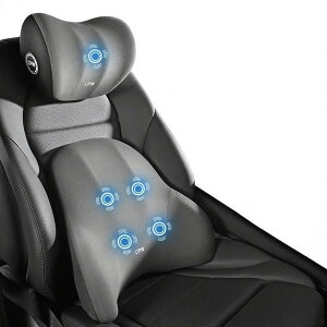 マッサージクッション 車用 シートクッション 電動 マッサージ 腰痛クッション 姿勢矯正 骨盤クッション ネックパッド 背もたれ ヘッドレスト 低反発クッション 車 腰クッション 運転クッ