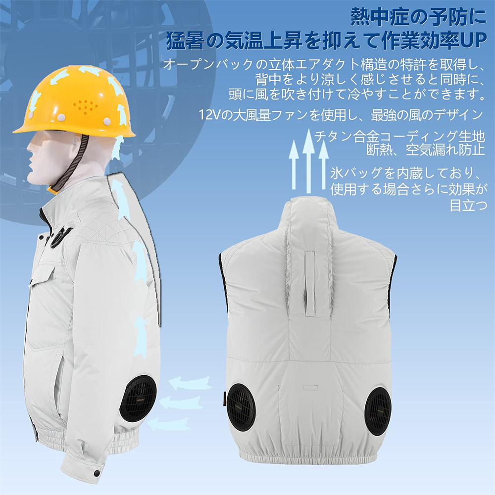 楽天市場】【2023年モデル 】 MIDIAN 空調作業服 セット ベスト エアー