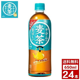 やかんの麦茶　650ml 　1ケース24本入り　お茶　むぎ茶　麦茶　スポーツドリンク　ペットボトル　詰め合わせ まとめ買い 箱買い　詰め合せ　送料無料 防災 非常食 箱 ケース