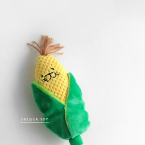 SOLGRA TOY ソルグラ おもちゃ ハッピーお野菜フレンズ(犬 ぬいぐるみ 犬用 玩具 小型犬 犬のおもちゃ カシャカシャ いぬ イヌ 犬のオモチャ 野菜 オモチャ とうもろこし おしゃれ かわいい 犬