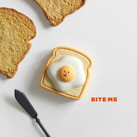 BITE ME バイトミー エッグトーストラテックスおもちゃ(正規品 おもちゃ 犬 いぬ 犬用 ラテックストイ ゴムのおもちゃ 犬のおもちゃ かわいい おしゃれ 音が鳴る 音 鳴き笛 グッズ 柔らかい 小さい ゴム製 ゴム ユニーク 小型犬)