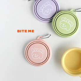 BITE ME バイトミー 携帯用折りたたみボウルパステル(犬 水入れ 携帯 折りたたみ 散歩 お出かけ ウォーターボウル おしゃれ かわいい 給水 ボウル 持ち運び シリコン コンパクト フードボウル シンプル 犬用 水飲み 車 旅行 餌入れ ペット イヌ ネコ 散歩グッズ)