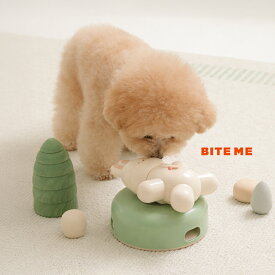 BITE ME バイトミー ブレイングトイ スピンアンドスナック バニー(犬 おもちゃ ノーズワークトイ 知育トイ 知育おもちゃ 知育玩具 おやつ隠し 遊ぶ 考える 玩具 知育 ノーズワーク うさぎ ウサギ お留守番 犬のオモチャ 正規品 小型犬)