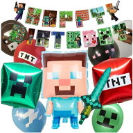 【新店オープン記念 1299円】マインクラフト 誕生日 風船セット バースデー 飾り付け バルーンセットパー…