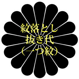 紋落とし 抜き代（一つ紋）女