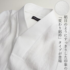 前あき麻シャツ半袖襦袢 襦袢 Tシャツ 女物 半襦袢 麻Ready 簡単襦袢 レース衿 半衿 M/L/LL 夏物 襦袢シャツ　意匠登録取得済 【Kimono Factory nono　のの キモノファクトリーノノ】