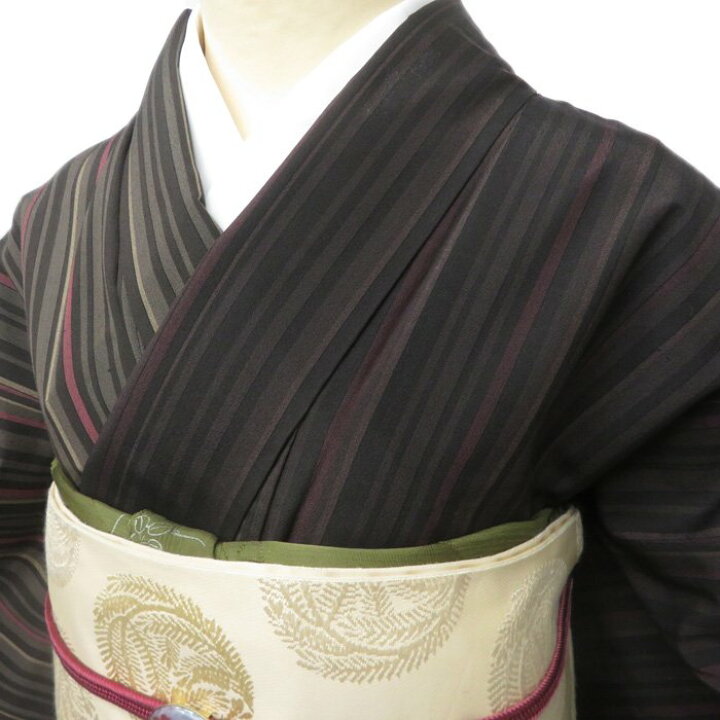 楽天市場】【 未使用 】 特選 御召 お召し リサイクル着物 中古 縦縞  