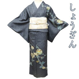 ＼ FINAL PRICE ／ 【 中古 】 特選 訪問着 リサイクル着物 しょうざん フォーマル 金駒刺繍 花の図 花唐草 地模様 鼠色 多色 金 身丈158cm 裄64.5cm M A919-1 [ 和服 入学式 卒業式 母 結婚式 お宮参り アウトレット kimono 送料無料 きもの北條]