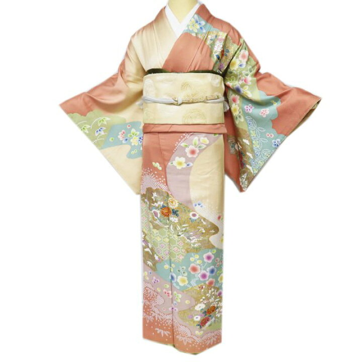 楽天市場】【 中古 】 訪問着 リサイクル着物 正絹 袷 フォーマル 金駒 