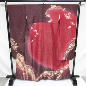 【 中古 】 振袖 リサイクル着物 正絹 成人式 結婚式 結納 桐屋 翠山工房 徳永憲峯 落款 辻が花 金通し 身丈164cm 裄67.5cm L A1254-1 [和服 振袖 レンタルアップ アウトレット セール 販売 バーゲン 送料無料 きもの北條]