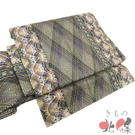 【 中古 】 作り帯 付け帯 つけ帯 リサイクル 正絹 仕立て上がり 組帯 組織 金糸 マルチカラー 多色 A1307-1 [ワンタッチ帯 軽装帯 二部式帯 簡単帯 簡単 付帯 和服 送料無料 きもの北條]