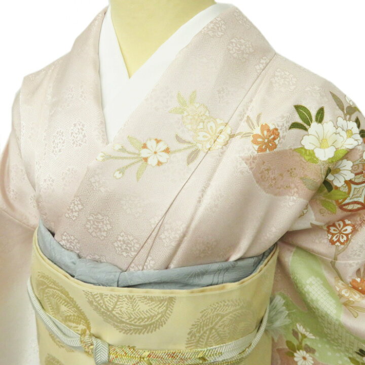 楽天市場】【 新品 】 訪問着 未使用 着物 花の図 宝物 金駒刺繍 地 