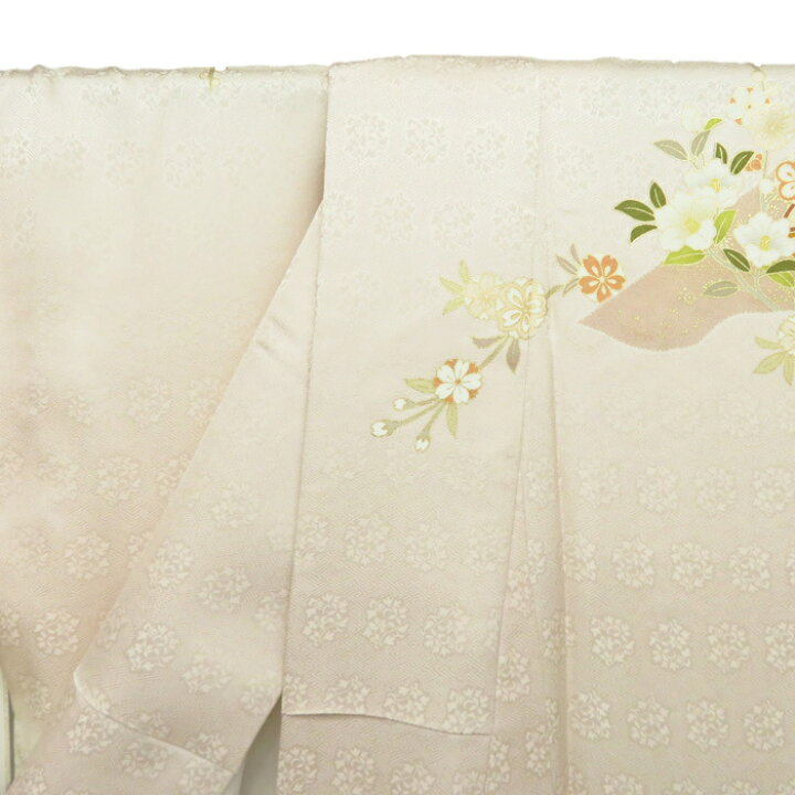 楽天市場】【 新品 】 訪問着 未使用 着物 花の図 宝物 金駒刺繍 地 