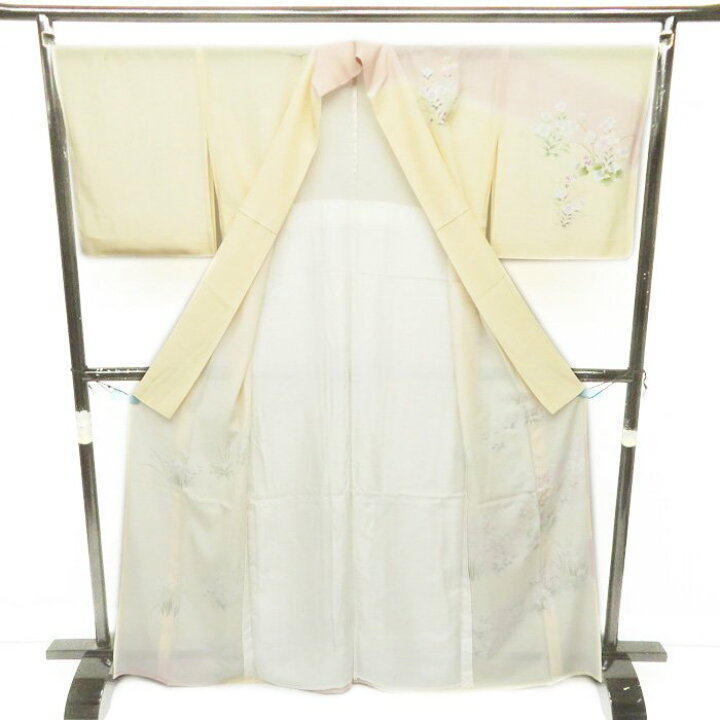 楽天市場】【 新品 】 特選 夏物 訪問着 着物 絽 花模様 金駒刺繍 薄 