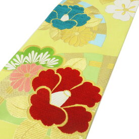 ＼ FINAL PRICE ／ 【 中古 】 振袖用 袋帯 花模様 ビロード リサイクル 着物 成人式 結婚式 結納 パーティー A750-2 [ 正絹 アウトレット レンタルアップ 振袖 袋帯 中古 販売 セール バーゲン 送料無料 きもの北條]