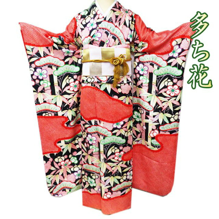 楽天市場】【 中古 】 特選 振袖 着物 リサイクル 多ち花 花模様 
