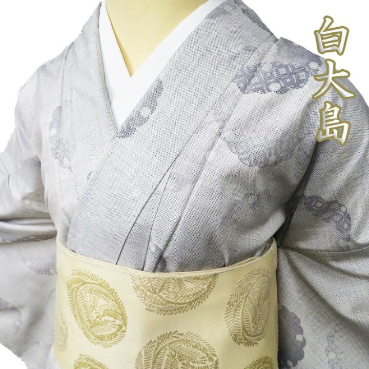 楽天市場】【 中古 】 特選 大島紬 白大島 リサイクル着物 正絹 袷 