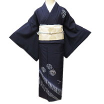 楽天市場】訪問着 中古（カラーネイビー）（着物｜和服）：レディース  