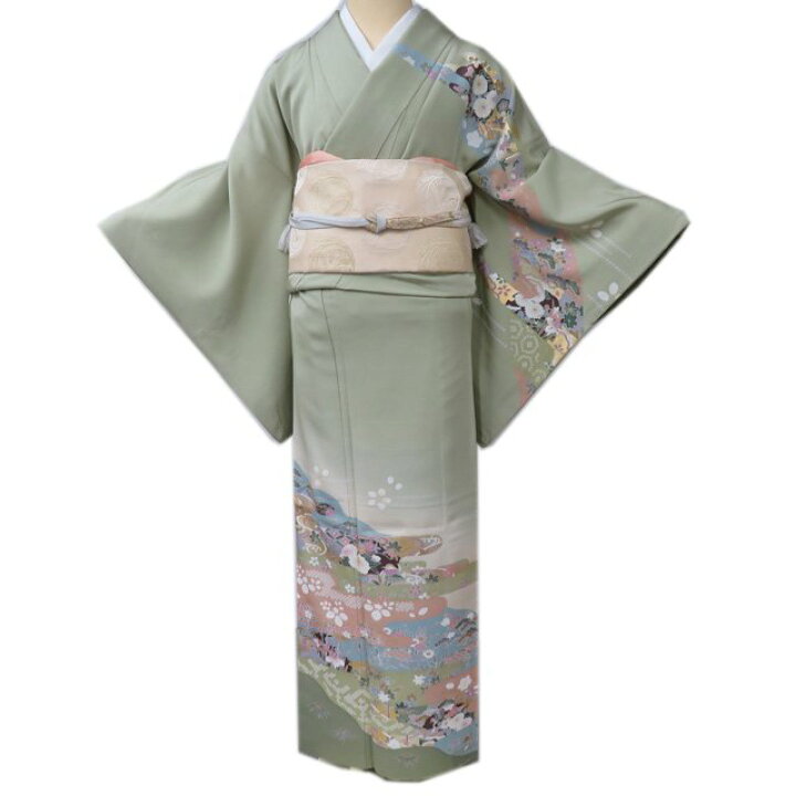 楽天市場】【 中古 】 訪問着 リサイクル着物 正絹 袷 フォーマル 植物 