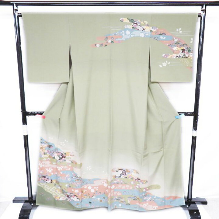 楽天市場】【 中古 】 訪問着 リサイクル着物 正絹 袷 フォーマル 植物  