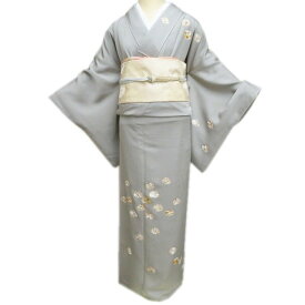 【 中古 】 特選 本加工 訪問着 リサイクル着物 正絹 袷 フォーマル 金駒刺繍 青白橡色 多色 身丈167.5cm 裄68.5cm L トール ワイド A1251-2 [入学式 卒業式 お宮参り 結婚式 母 利休忌 刺繍 和服 送料無料 きもの北條]