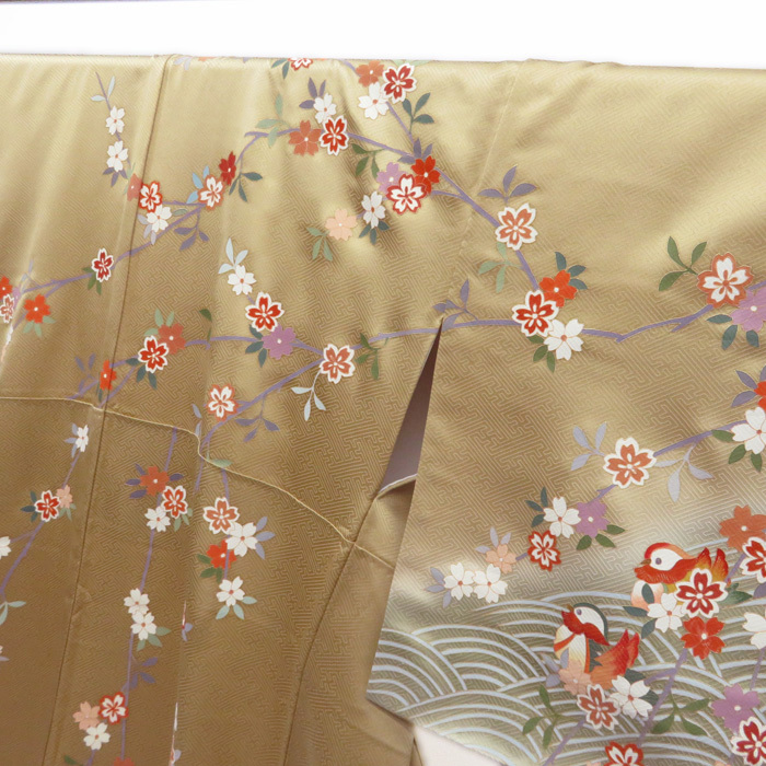 楽天市場】【中古】 訪問着 リサイクル着物 フォーマル 桜に鴛鴦の図 