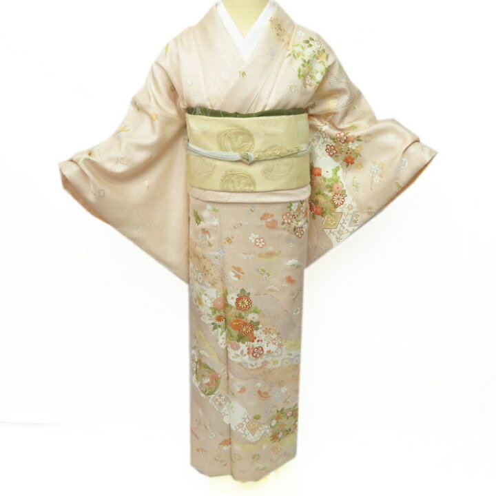 楽天市場】【 新品 】 訪問着 未使用 着物 花の図 松竹梅 宝尽くし 金  