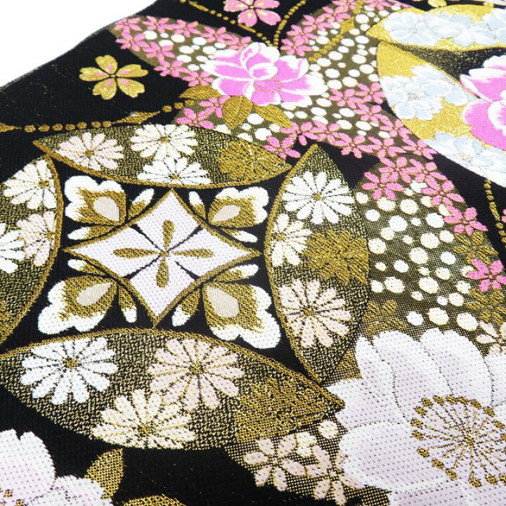 楽天市場】【 中古 】 振袖用 袋帯 リサイクル 着物 七宝に花模様 正絹  