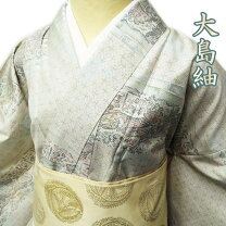 楽天市場】紬 着物 白大島の通販