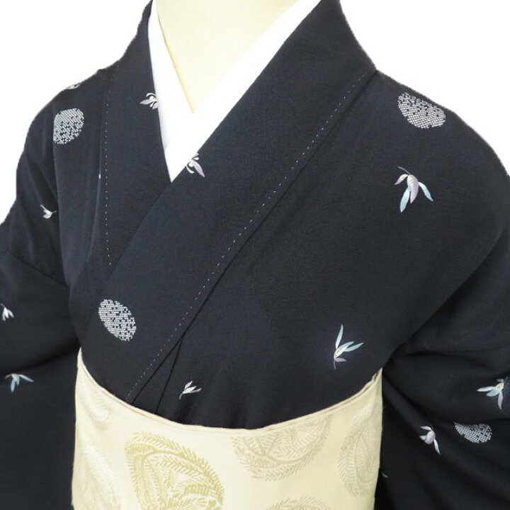 楽天市場】【 中古 】 小紋 リサイクル着物 正絹 単衣 カジュアル 植物 