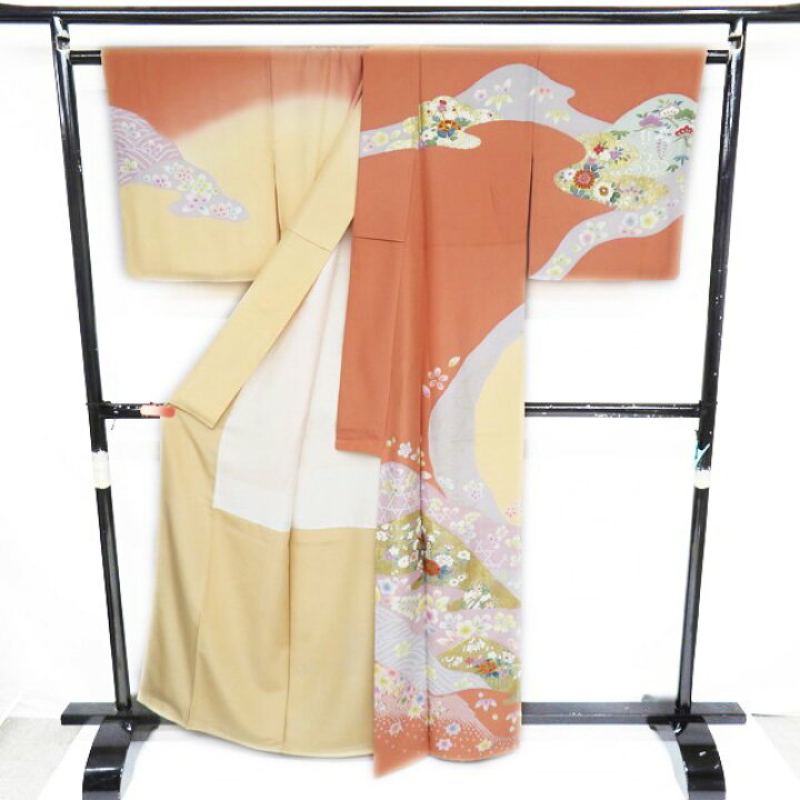 楽天市場】【 中古 】 訪問着 襦袢 2点セット 着物 リサイクル 正絹 花 