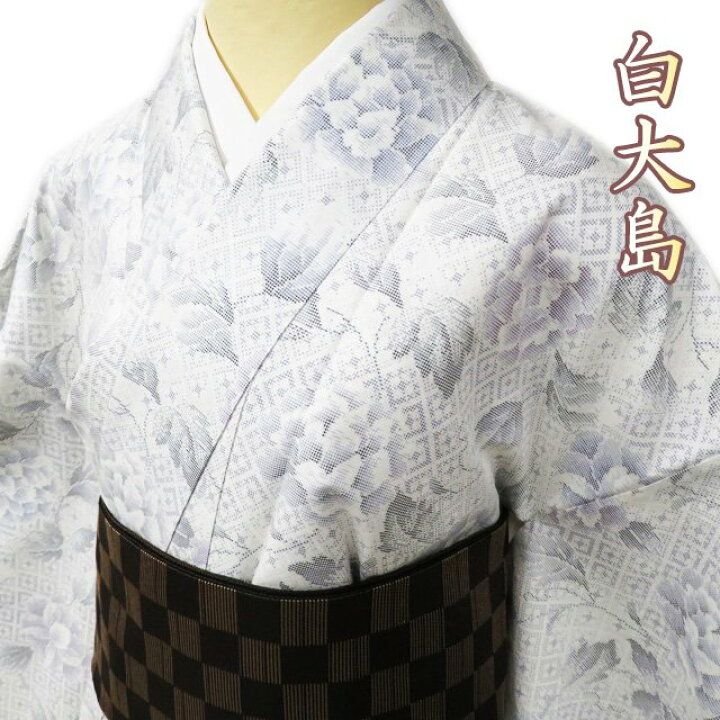 楽天市場】【 中古 】 特選 大島紬 白大島 リサイクル着物 正絹 袷 