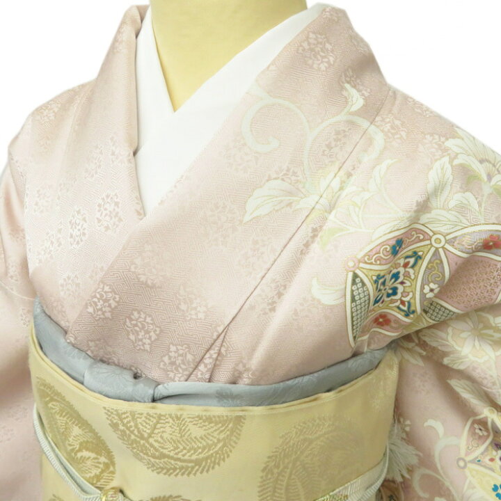 楽天市場】【 新品 】 訪問着 未使用 着物 花の図 七宝文 金駒刺繍 地 