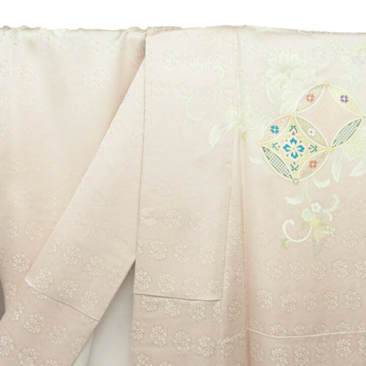 楽天市場】【 新品 】 訪問着 未使用 着物 花の図 七宝文 金駒刺繍 地 