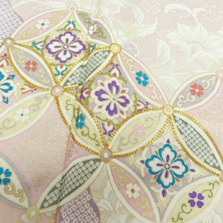 楽天市場】【 新品 】 訪問着 未使用 着物 花の図 七宝文 金駒 