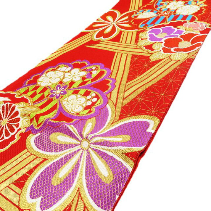 楽天市場】【 中古 】 振袖用 袋帯 リサイクル 着物 花模様 菊 桜 椿  