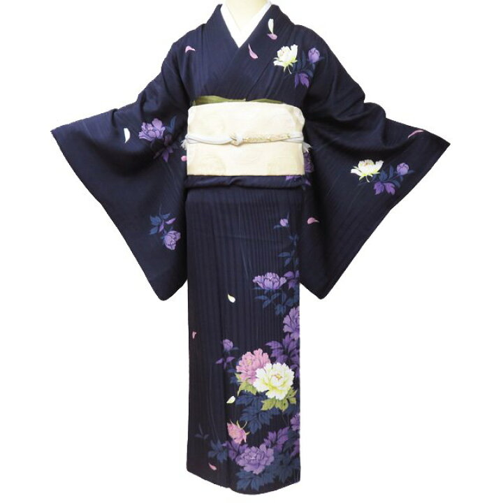 楽天市場】【 未使用 】 訪問着 着物 正絹 袷 フォーマル 花模様 牡丹  